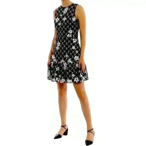 MICHAEL KORS Flower Embroidery Sleeveless Dress Size 0 - Picture 1 of 13